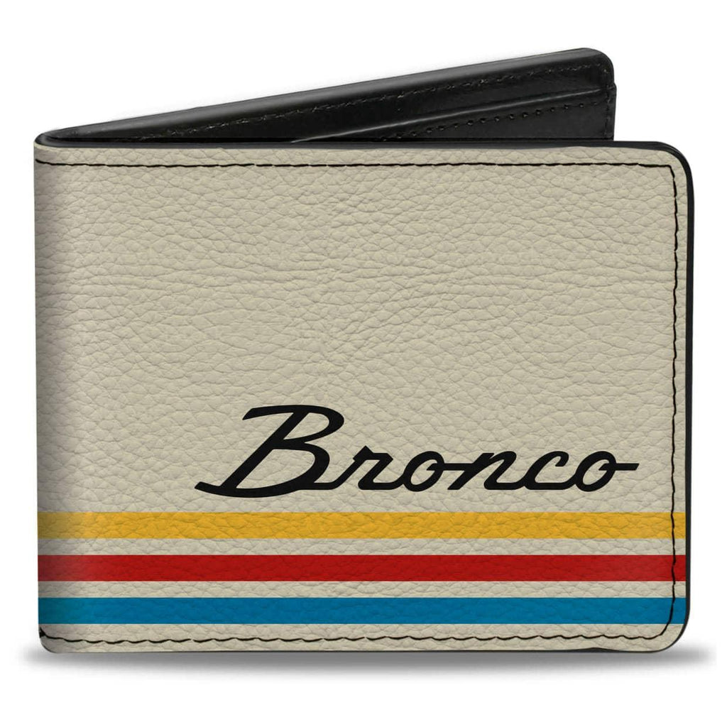 BI-FOLD WALLET - FORD BRONCO CORNER SCRIPT STRIPE WHITE/MULTI COLOR ...