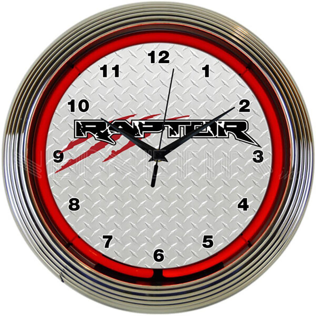 Ford Raptor Clocks FORD RAPTOR RED NEON CLOCK - 8FRDRR – Tiger Automotive